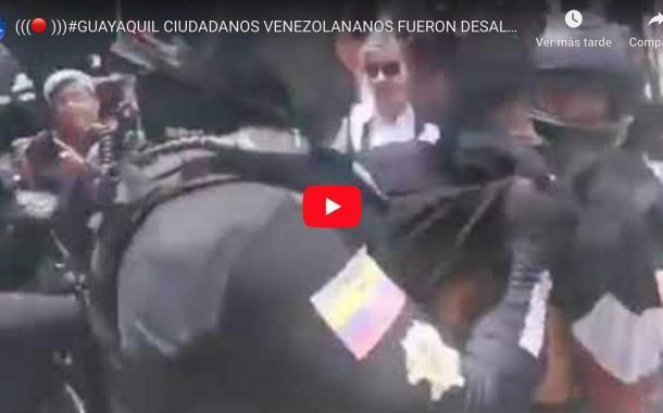 Video: GUAYAQUIL, CIUDADANOS VENEZOLANANOS FUERON DESALOJADOS DE UN PARQUE DEPORTIVO.