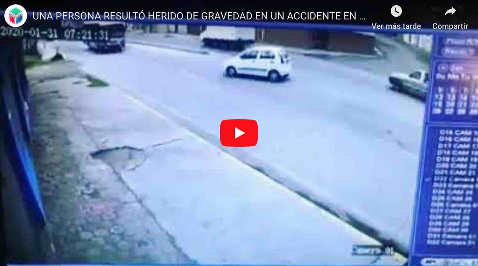 Video Una Persona Resulto Herido De Gravedad En Un Accidente En