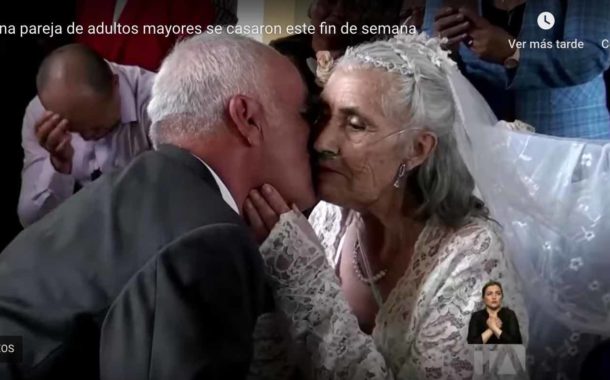 VIDEO | Pareja de adultos mayores se casaron, pero un cáncer terminal hizo que ella MUERA este domingo.