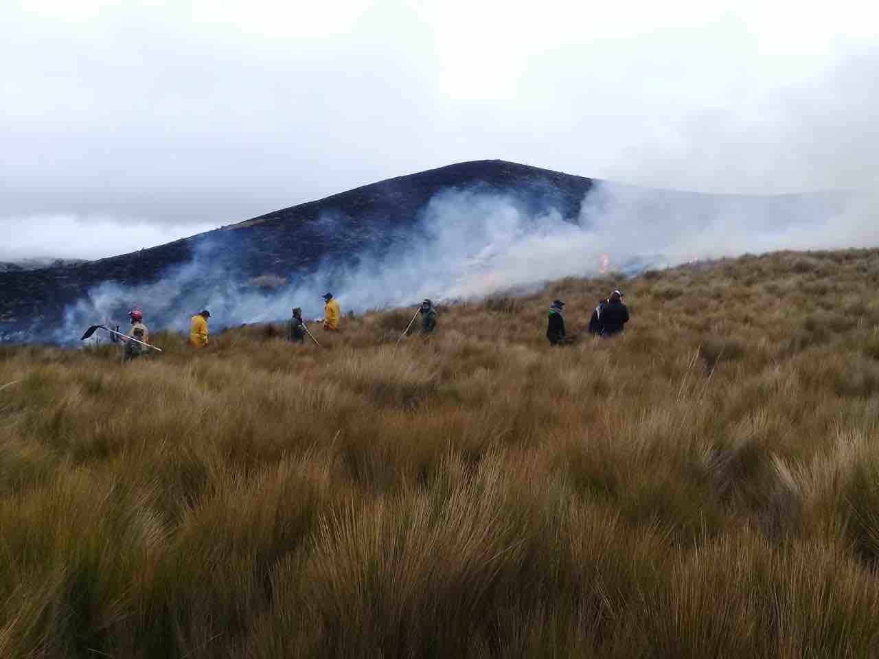 chimborazo incendio controlado